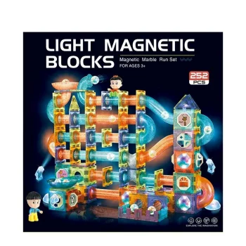 Šviečiantis magnetinis konstruktorius Kamuoliukų trasa, 252 d.