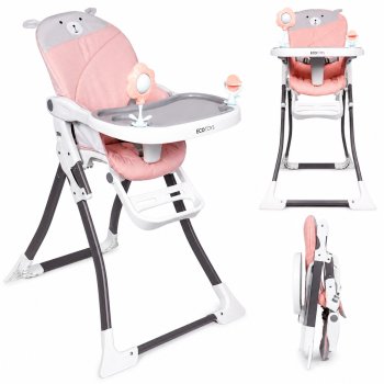 Sulankstoma maitinimo kėdutė Ecotoys HC301-903, rožinė