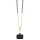Guess dėklas iPhone 15 telefonui Crossbody 4G Metal Logo, mėlynas