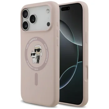 Karl Lagerfeld Karl&Choupette Ring MagSafe case for iPhone 18 Pro Max / 17 Pro Max, pink