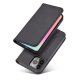 Magnet Card Case atverčiamasis dėklas iPhone 13 Pro Max telefonui, juodas