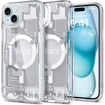 Spigen Ultra Hybrid Mag Zero One dėklas, skirtas iPhone 15 Plus, baltas