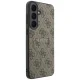 Guess Embossed 4G Ring Classic Logo MagSafe dėklas telefonui Samsung Galaxy S26 FE, rudas