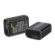 NEEWER NP-FW50 rinkinys: 2 akumuliatoriai 1100 mAh ir dvigubas įkroviklis