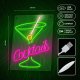 Forever Light COCKTAILS LED neono reklama ant organinio stiklo