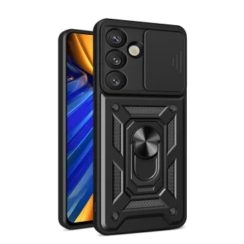 Hybrid Armor Camshield Case for Samsung Galaxy S26 Plus, Black