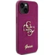 Guess Glitter Script Big 4G dėklas, skirtas iPhone 15, violetinis