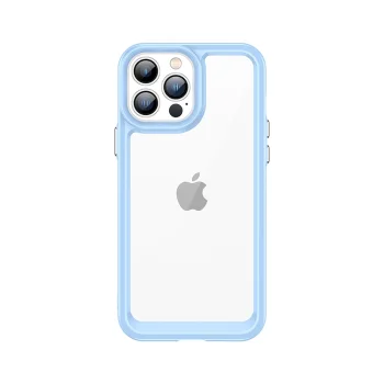 Dėklas Outer Space Case telefonui iPhone 12 Pro Max su rėmeliu, mėlynas