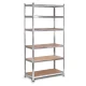 Humberg HR-815 metalinė sandėliavimo lentyna 222x110x50 cm, sidabrinė