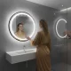 ModernHome apvalus LED vonios veidrodis, 80 cm, su Anti-Fog funkcija