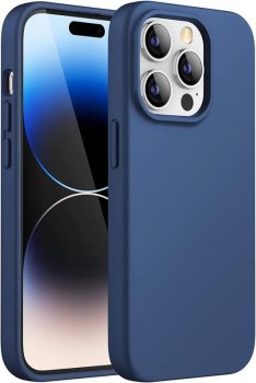 Apple iPhone 16 6.1'' Matt Silicone Color Case Cover, Blue
