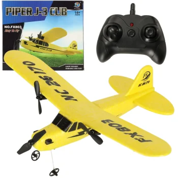 Nuotoliniu būdu valdomas lėktuvas FX803 Piper, geltonas
