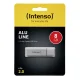 USB atmintinė Intenso Alu Line 8 GB USB 2.0, sidabrinė