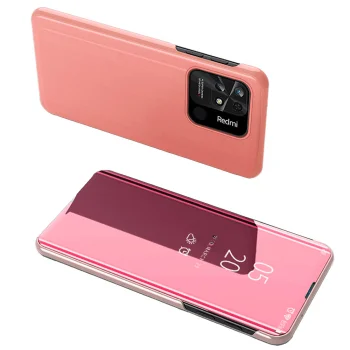Atverčiamasis dėklas Xiaomi Redmi 10C Clear View Case, rožinis