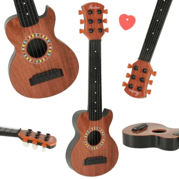 Vaikiška klasikinė gitara, 6 stygos, 46,5 cm, ruda/juoda