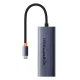 Baseus UltraJoy 5-in-1 USB-C šakotuvas (HDMI, 3x USB 3.0, PD), pilkas
