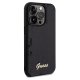 Guess dėklas iPhone 14 Pro Max telefonui Sequin Script Metal, juodas