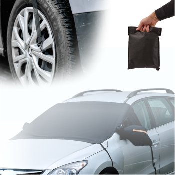Magnetinis automobilio stiklo uždangalas nuo ledo ir saulės, juodas