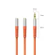 Orico AX2-10 garso šakotuvas 3.5 mm kištukas ausinėms ir mikrofonui 1 m kabelis, oranžinis