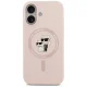 Karl Lagerfeld dėklas iPhone 17 Silicone Karl&Choupette MagSafe, rožinis