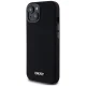 DKNY dėklas iPhone 14 / 15 / 13 telefonui Liquid Silicone MagSafe, juodas
