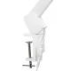 Elegante LED stalinė lempa su stalo spaustuvu, balta