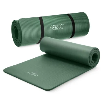 4Fizjo NBR Fitness and Yoga Mat 180x60x1.5 cm, Sage Green