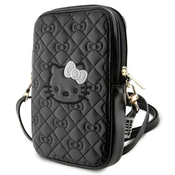 Hello Kitty Quilted Bows Strap rankinė, juoda