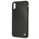 BMW Signature Carbon dėklas iPhone XS Max telefonui, juodas