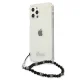 Guess dėklas iPhone 12 / 12 Pro telefonui iš Pearl kolekcijos, skaidrus