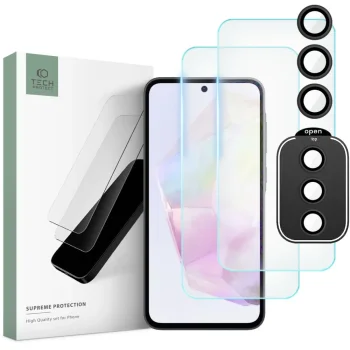 Apsauginių stiklų rinkinys Tech-Protect Supreme Set, skirtas Samsung Galaxy A35 5G