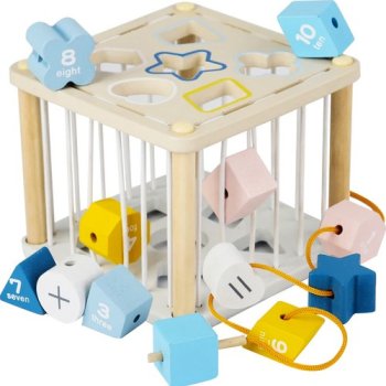 Wooden Shape Sorter Sensory Cube for Toddlers 22885