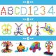 Snowflake Interlocking Building Blocks Set, 280 Pieces