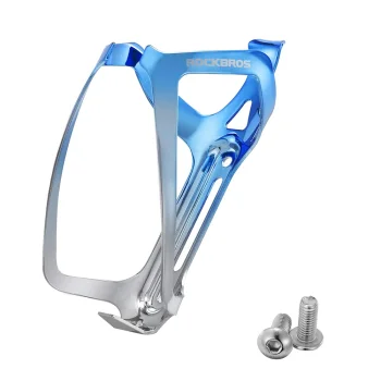 Rockbros RKL02 Aluminum Bicycle Bottle Cage, Blue and Silver