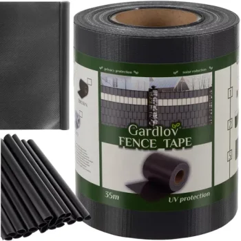 PVC Privacy Screen Strip for Balcony Terrace Garden Fence - 19cm x 35m and 450g/m², Anthracite