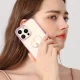 Silicone case with Swarovski Kingxbar Wish Series crystals iPhone 14 Pro Max - pink