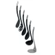 Virtuvės įrankių rinkinys Joseph Joseph Nest Steel su stovu, 5 dalių, antracito/sidabro