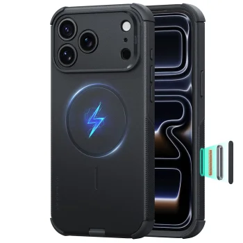 ESR Cyber Tough MagSafe dėklas iPhone 18 Pro / 17 Pro, juodas