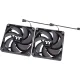 Thermaltake CT140 kompiuterio ventiliatoriai, 140 mm, 2 vnt., juodi