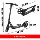 Sulankstomas miesto paspirtukas Kruzzel Hyperion B 26142 200mm, juodas/baltas