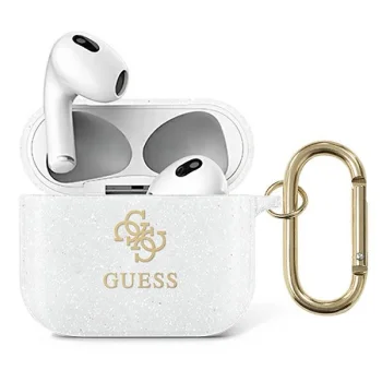 Guess Glitter Collection dėklas Apple AirPods 3, permatomas