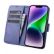 Odinis atverčiamas dėklas 2in1 iCarer skirtas iPhone 14 Plus, šviesiai violetinis