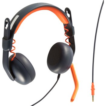 Logitech Zone Learn laidinės ausinės su mikrofonu, mėlynos/oranžinės
