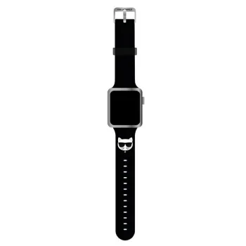 Karl Lagerfeld Apple Watch 42 / 44 / 45 mm Strap Silicone Choupette Heads, Black