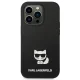 Karl Lagerfeld Silicone Choupette Body dėklas, skirtas iPhone 14 Pro Max, juodas