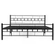 Metalinė lova su grotelėmis ModernHome 166x210 cm, juoda