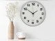 Large Silent Wall Clock with Second Hand, 30 cm, Silver