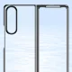 Dėklas telefonui Samsung Galaxy Z Fold 4 Plating Case su metalizuotu rėmeliu, mėlynas