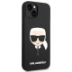 Karl Lagerfeld Silicone Karl\'s Head dėklas, skirtas iPhone 14 Plus, juodas