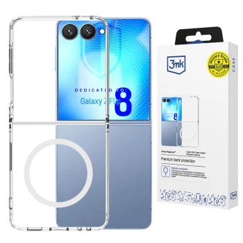 Dėklas 3mk Armor Magcase skirtas Samsung Galaxy Z Flip 8, skaidrus